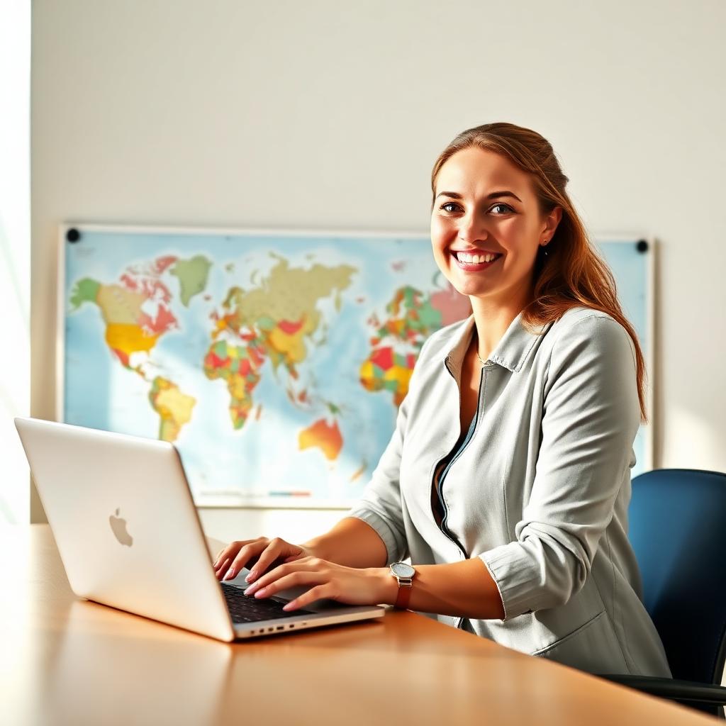 A friendly Suntwist travel advisor at her desk